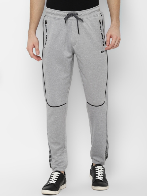 

SKULT by Shahid Kapoor Men Grey Melange Solid Slim-Fit Joggers
