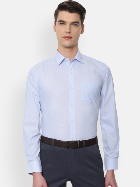 

Van Heusen Men Blue Slim Fit Self Design Formal Shirt