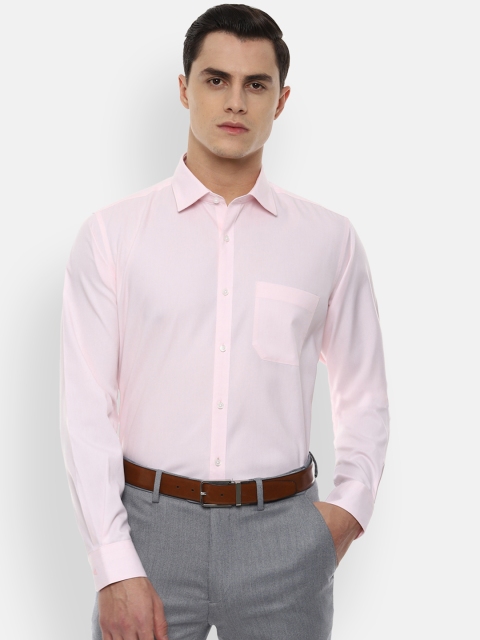 

Van Heusen Men Pink Regular Fit Solid Formal Shirt