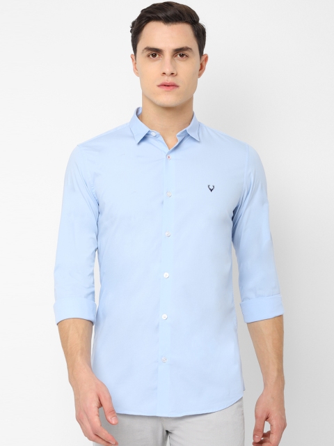 

Allen Solly Men Blue Slim Fit Solid Casual Shirt