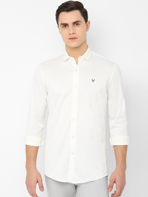 

Allen Solly Men White Slim Fit Solid Casual Shirt