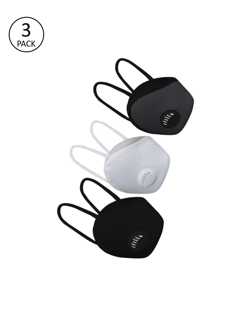 

SOIE Two Way Respirator -8 Layer Reusable SN 99 Protection Ear Loops Mask - Pack Of 3, White