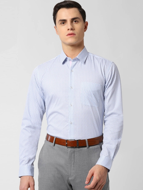 

Peter England Men Blue Regular Fit Printed Formal Shirt