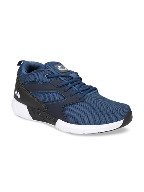 

Campus Men Blue & Navy Blue Colourblocked Mesh Mid-Top Running Shoes
