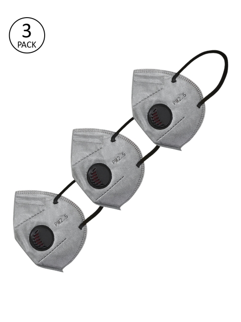 

yelloe Unisex 3Pcs 5 Ply KN95 Protective Outdoor Face Masks, Grey