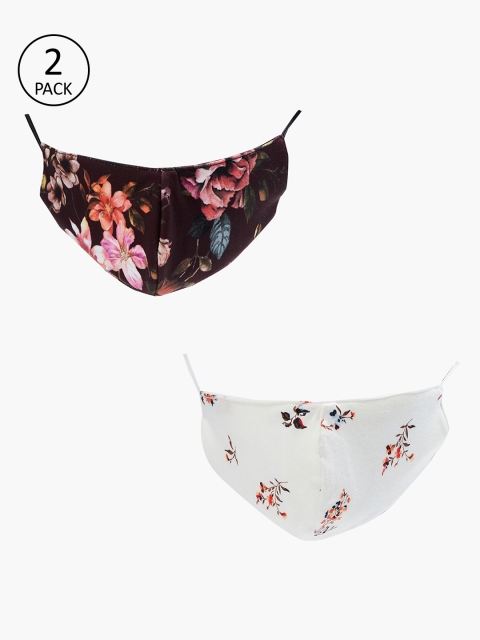 

Fame Forever by Lifestyle Girls 2 Pcs Printed 3-Ply Reusable Cloth Masks, Black
