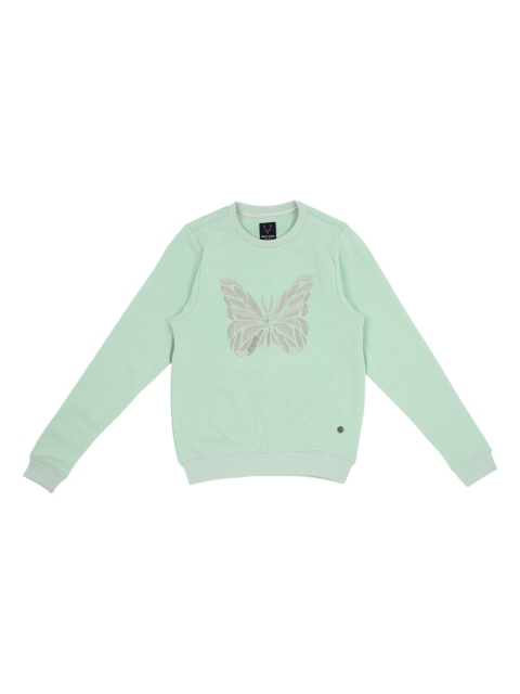 

Allen Solly Junior Girls Green Embroidered Sweatshirt