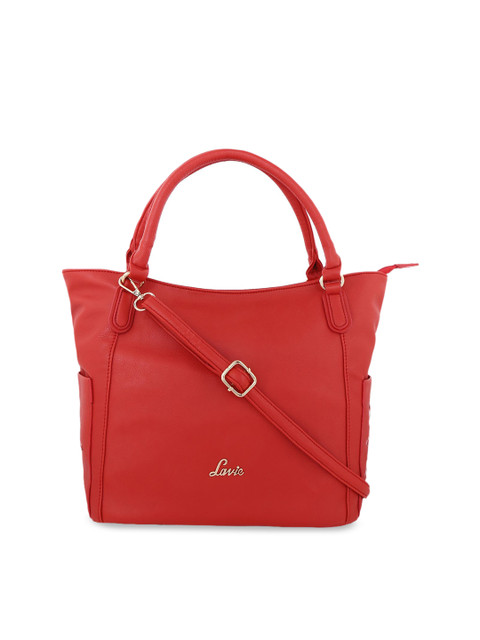 

Lavie Women Red Solid Handheld Bag