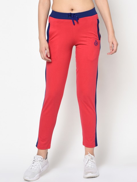 

FEMEA Women Red Solid Slim-Fit Track Pants