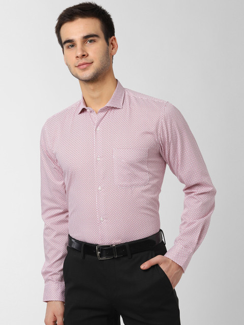 

Peter England Men White & Red Regular Fit Printed Formal Shirt