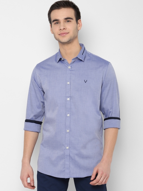 

Allen Solly Men Blue Slim Fit Self Design Casual Shirt