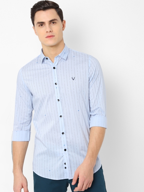 

Allen Solly Men Blue Slim Fit Striped Casual Shirt