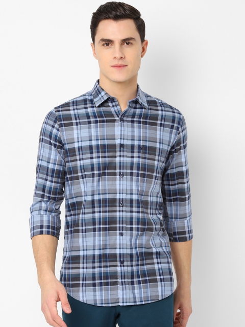 

Allen Solly Men Blue & Black Slim Fit Checked Casual Shirt