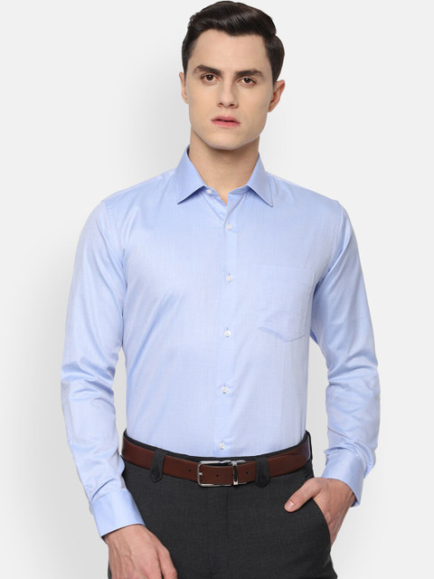 

Van Heusen Men Blue Slim Fit Self Design Formal Shirt