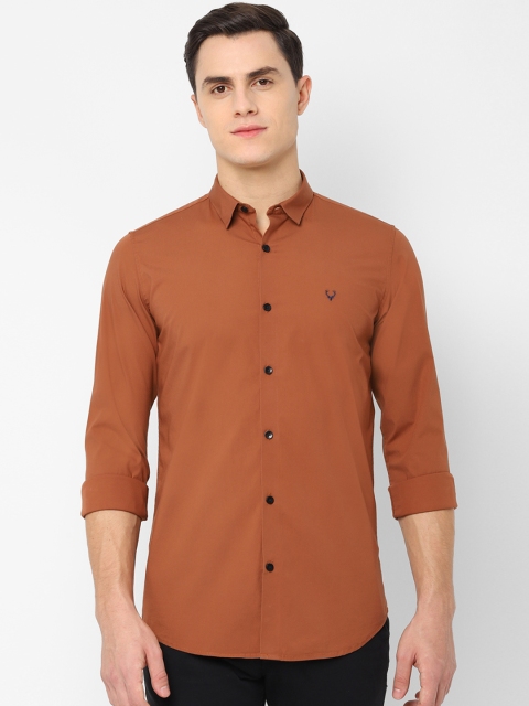 

Allen Solly Men Brown Slim Fit Solid Casual Shirt