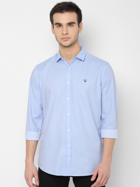 

Allen Solly Men Blue Slim Fit Self Design Casual Shirt