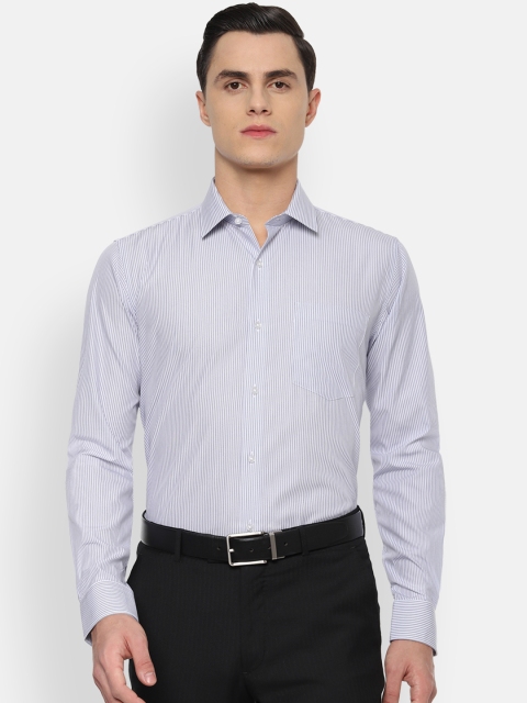 

Van Heusen Men Blue Slim Fit Striped Formal Shirt