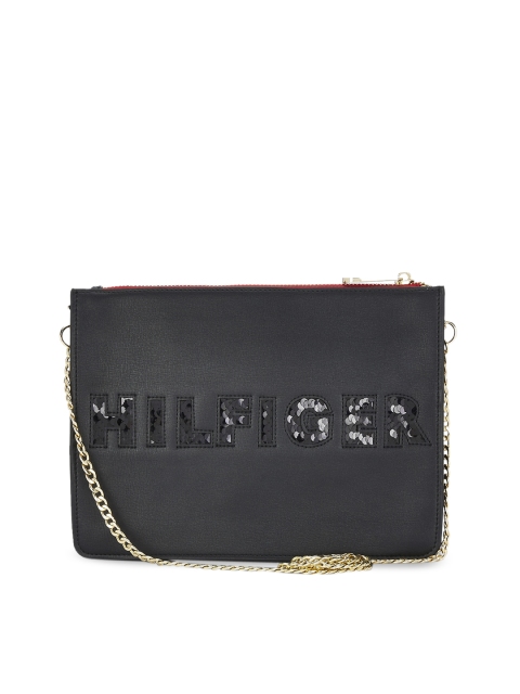 

Tommy Hilfiger Black Embellished Sling Bag