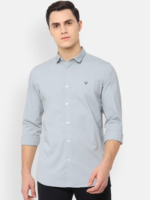 

Allen Solly Men Grey Slim Fit Solid Casual Shirt