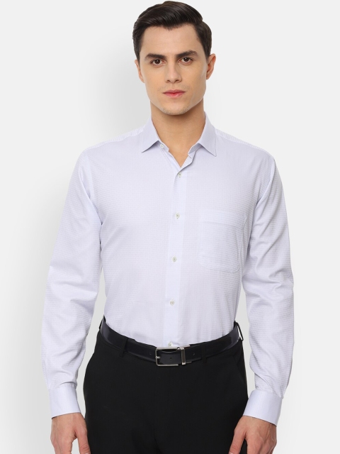

Van Heusen Men Blue Regular Fit Self Design Formal Shirt
