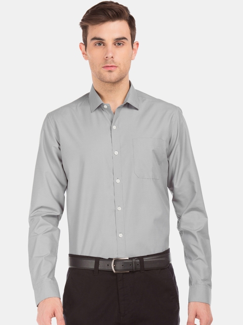 

Excalibur Men Grey Regular Fit Solid Formal Shirt