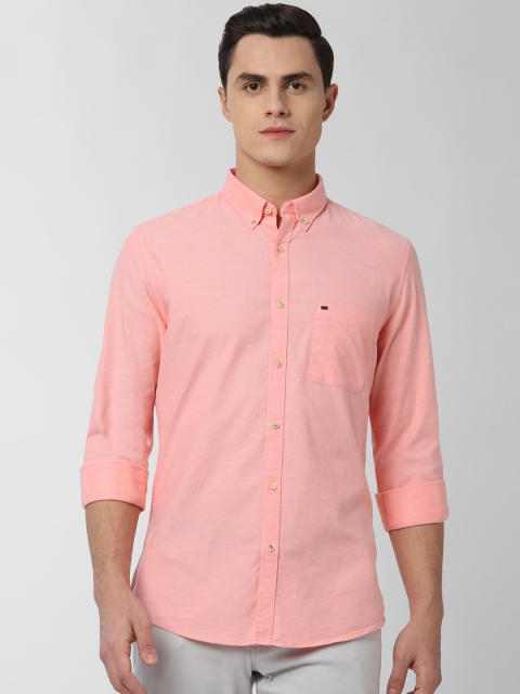 

Peter England Casuals Men Pink Slim Fit Solid Casual Shirt