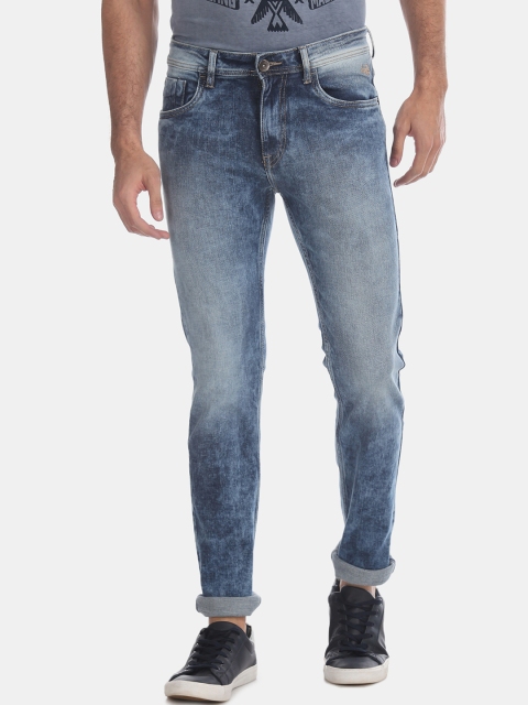 

Flying Machine Men Blue Slim Fit Mid-Rise Clean Look Stretchable Jeans