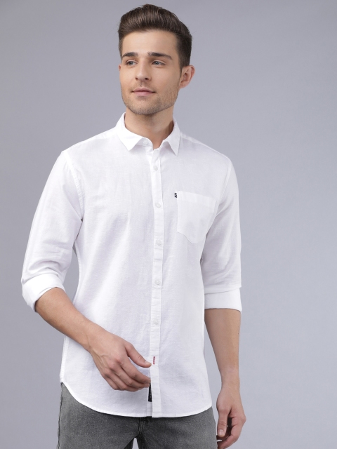 

Horsefly Men White Slim Fit Solid Casual Shirt