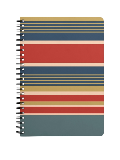 

Dailyobjects Multicoloured Stripey Red A5 Spiral Notebook, Multi