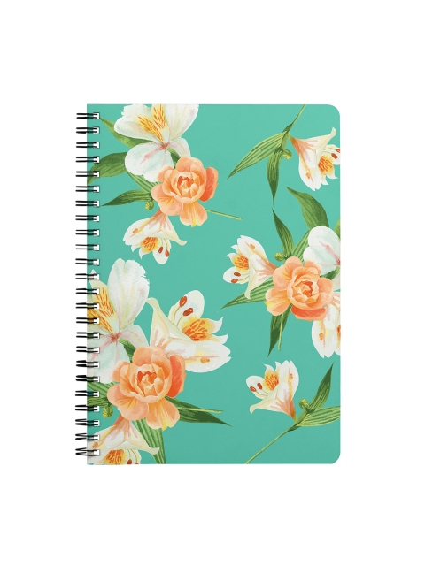 

Dailyobjects Mint Blooms A5 Spiral Notebook 160 page, Multi