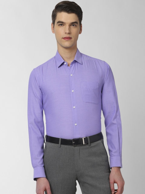 

Peter England Men Purple Slim Fit Self Design Formal Shirt