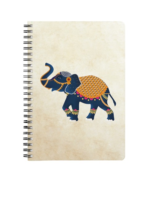 

Dailyobjects White Elephant A5 Spiral Notebook 160 page, Multi
