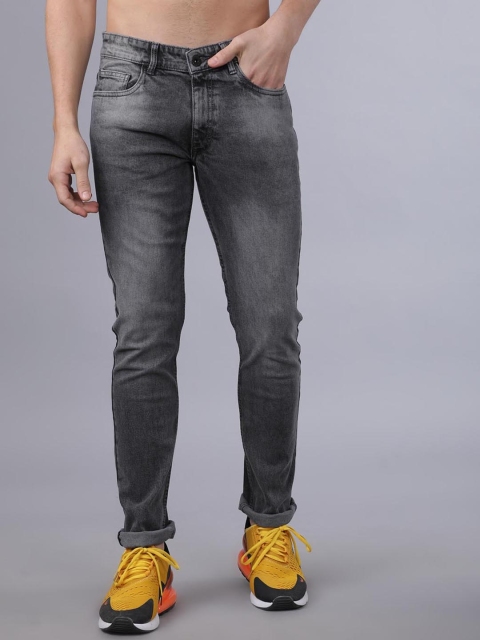 

Horsefly Men Charcoal Grey Slim Fit Mid-Rise Clean Look Stretchable Jeans