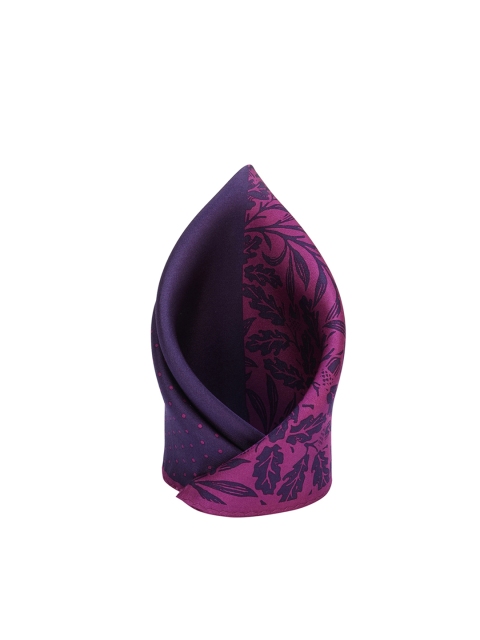 

Louis Philippe Men Purple & Fuchsia Printed Silk Pocket Square