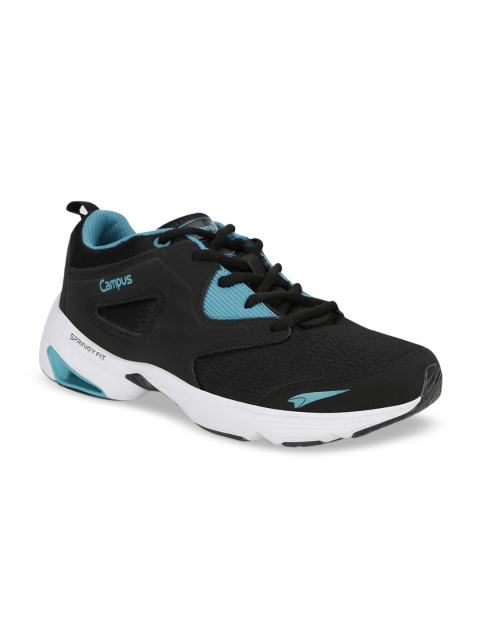 

Campus Men Black & Turquoise Blue Mesh MONT-2 Running Shoes