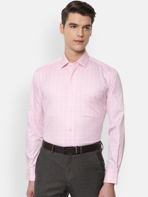 

Luxure by Louis Philippe Men Pink Regular Fit Checked Formal Shirt