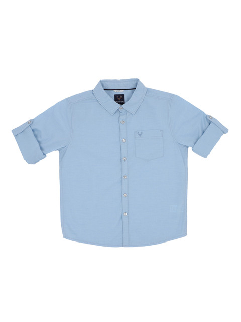 

Allen Solly Boys Blue Slim Fit Solid Casual Shirt