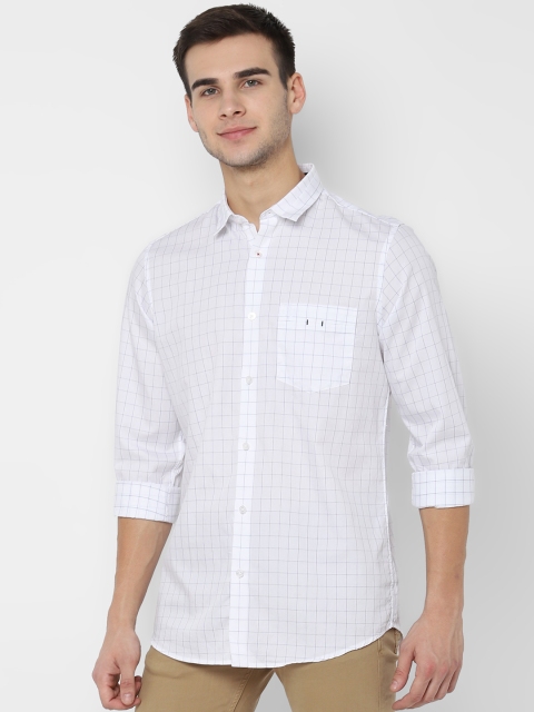 

Allen Solly Men White Slim Fit Checked Casual Shirt