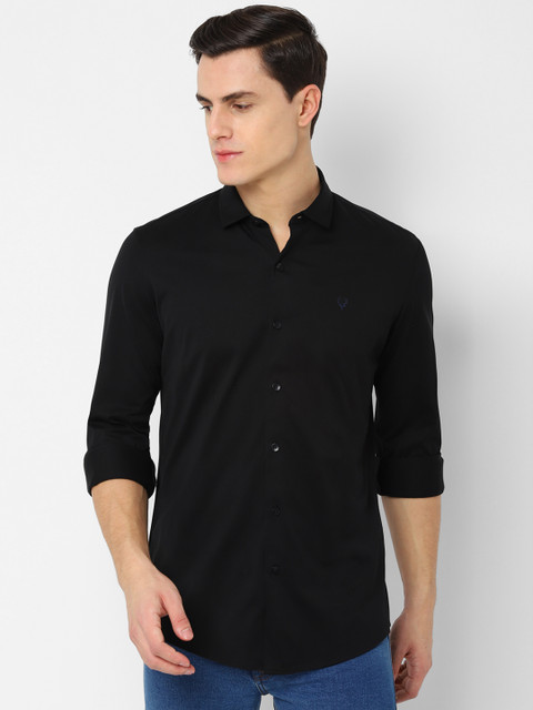 

Allen Solly Men Black Slim Fit Solid Casual Shirt