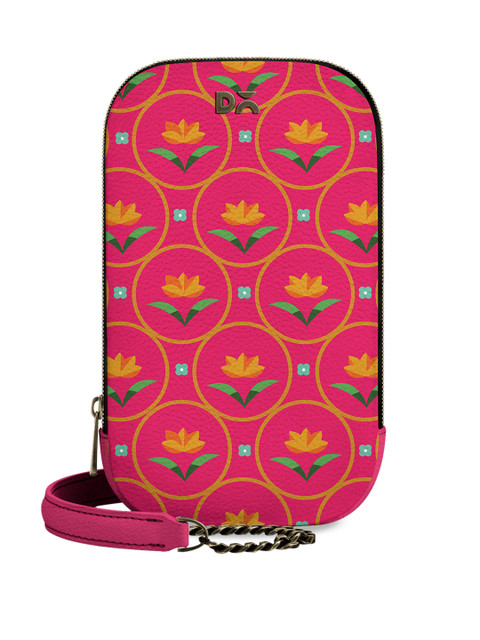 

DailyObjects Pink & Yellow Printed Crossbody Bag