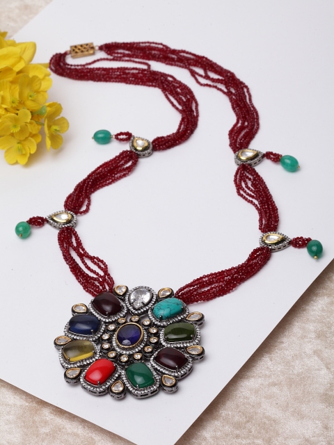 

DUGRISTYLE Red Sterling Silver Necklace