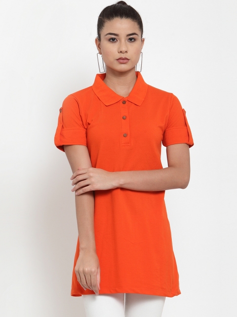 

Kalt Women Orange Solid Tunic