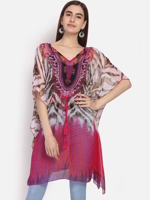 

Yaadleen Women Magenta Printed Kaftan Top