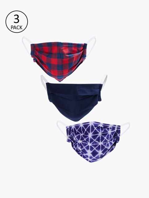 

Melange by Lifestyle Women Pack Of 3 3-Ply Cloth Mask, Multi