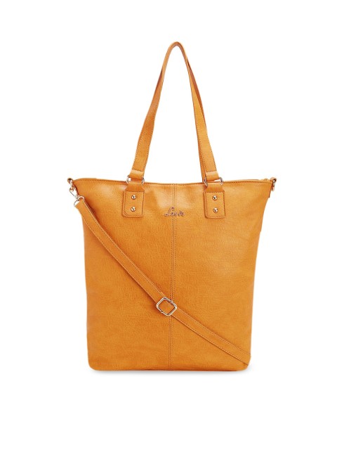 

Lavie Yellow Solid Tote Bag