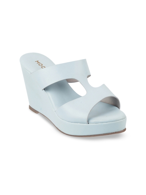 

Mochi Women Blue Solid Wedges