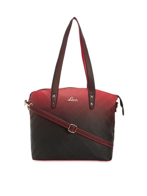 

Lavie Red & Black Colourblocked Shoulder Bag