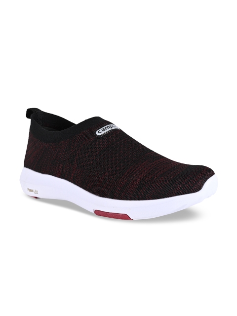 

Campus Men Black Mesh Walking Shoes