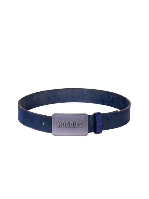 

Justanned Men Blue Solid Leather Belt