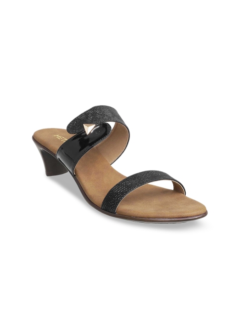 

Metro Women Black Textured Block Heels